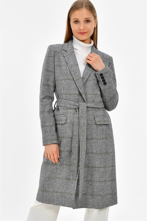 Z6629 DEWBERRY WOMEN'S COAT-KHAKI-BLACK
