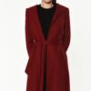 Z6630 DEWBERRY LADIES' COAT-BURGUNDY
