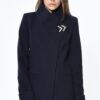 Z6634 DEWBERRY WOMEN'S COAT-NAVY BLUE