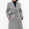 Z6639 DEWBERRY WOMEN'S COAT-GREY
