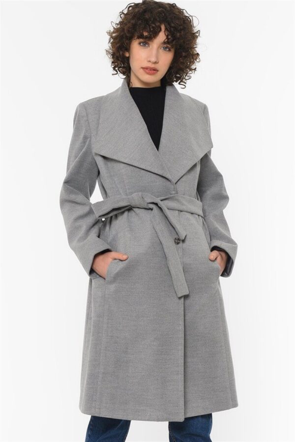 Z6639 DEWBERRY WOMEN'S COAT-GREY