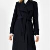 Z6645 DEWBERRY WOMEN'S COAT-NAVY BLUE