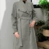 Z6645 DEWBERRY WOMEN'S COAT-PLAIN GREY