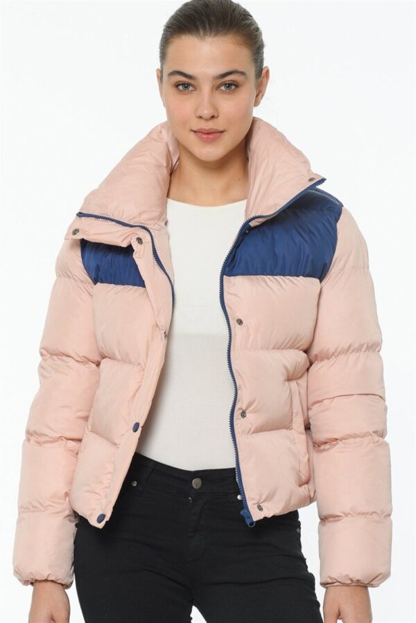 Z6649 DEWBERRY LADIES' COAT-PINK-PARLAMENT
