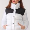 Z6649 DEWBERRY LADIES' COAT-WHITE-BLACK
