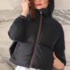 Z6650 DEWBERRY LADIES BOTTLE COAT-PLAIN BLACK