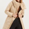Z6652 DEWBERRY WOMEN'S COAT-BEIGE
