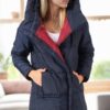 Z6652 DEWBERRY WOMEN'S COAT-NAVY-1