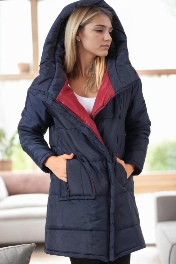 Z6652 DEWBERRY WOMEN'S COAT-NAVY-1