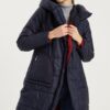 Z6652 DEWBERRY WOMEN'S COAT-NAVY BLUE