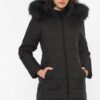 Z6653 DEWBERRY WOMEN'S COAT-BLACK