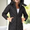 Z6654 DEWBERRY WOMEN'S COAT-BLACK-1
