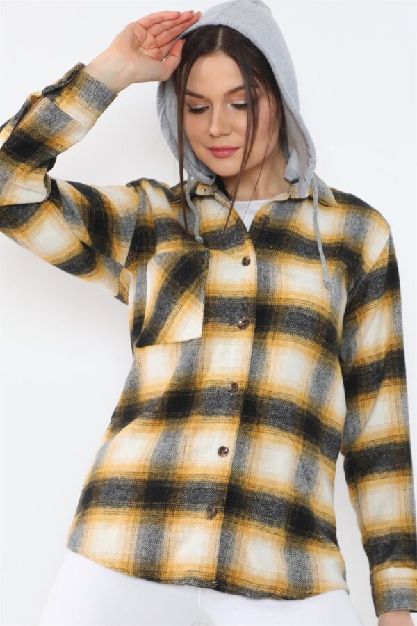 Z6665 DEWBERRY LADIES SHIRT-MUSTARD