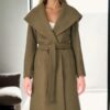 Z6679 DEWBERRY WOMEN'S COAT-KHAKI-1