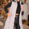 Z6684 DEWBERRY LADIES' VEST-PLAIN LIGHT GREY