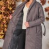 Z6688 DEWBERRY WOMEN'S COAT-DARK ANTHRACITE