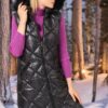 Z6717 DEWBERRY WOMEN'S VEST-DARK BLACK