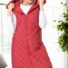 Z6718 DEWBERRY WOMEN'S VEST-BURGUNDY-1