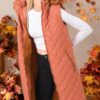 Z6718 DEWBERRY WOMEN'S VEST-CAMEL