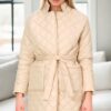 Z6722 DEWBERRY WOMEN'S COAT-BEIGE-1