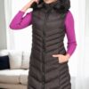 Z6725 DEWBERRY WOMEN'S VEST-BLACK-1