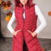 Z6725 DEWBERRY WOMEN'S VEST-DARK BURGUNDY