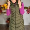 Z6725 DEWBERRY WOMEN'S VEST-DARK KHAKI