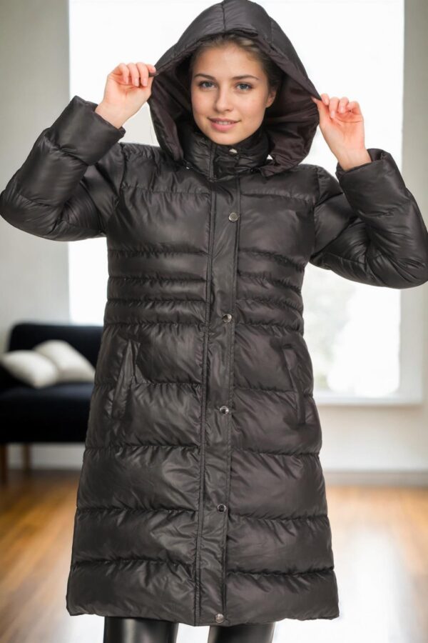 Z6731 DEWBERRY HK STYLE WOMEN'S COAT-BLACK-1