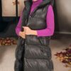 Z6733 DEWBERRY HK STYLE WOMEN'S VEST-STRAIGHT BLACK