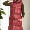 Z6734 DEWBERRY XEXESE WOMEN'S VEST-BURGUNDY-1