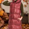 Z6734 DEWBERRY XEXESE WOMEN'S VEST-PLAIN MAROON