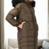 Z6740 DEWBERRY LADIES' COAT-KHAKI-1