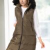 Z6741 DEWBERRY WOMEN'S VEST-KHAKI-1