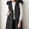 Z6741 DEWBERRY WOMEN'S VEST-LIGHT BLACK