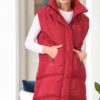 Z6743 DEWBERRY WOMEN'S VEST-BURGUNDY-1