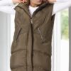Z6743 DEWBERRY WOMEN'S VEST-KHAKI-1