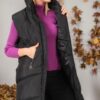 Z6743 DEWBERRY WOMEN'S VEST-PLAIN BLACK