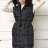 Z6744 DEWBERRY WOMEN'S VEST-BLACK-A