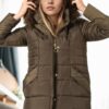 Z6745 DEWBERRY WOMEN'S COAT-KHAKI-1