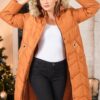 Z6751 DEWBERRY LADIES' COAT-PLAIN CAMEL