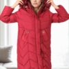 Z6751 DEWBERRY WOMEN'S COAT-BURGUNDY-1