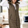 Z6752 DEWBERRY WOMEN'S VEST-KHAKI-1
