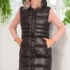 Z6757 DEWBERRY WOMEN'S VEST-LIGHT BLACK