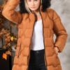 Z6760 DEWBERRY LADIES' COAT-PLAIN TAN