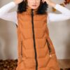 Z6761 DEWBERRY LADIES' VEST-PLAIN TAN