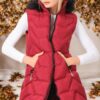Z6761 DEWBERRY WOMEN'S VEST-PLAIN BURGUNDY