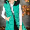 Z6761 DEWBERRY WOMEN'S VEST-PLAIN GREEN