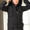 Z6763 DEWBERRY WOMEN'S COAT-BLACK-1