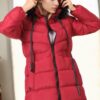 Z6764 DEWBERRY WOMEN'S COAT-BURGUNDY-1
