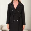 Z6765 DEWBERRY WOMEN'S COAT-BLACK-2